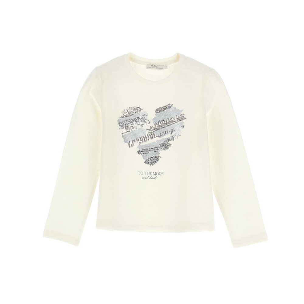 New-Original Marines, Italy-US Seller-HEARTFELT GLAM STRETCHY TEE LONG SLEEVE
